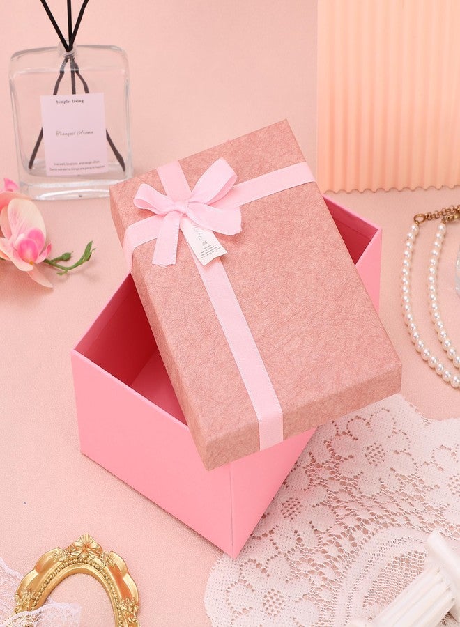 HOME ELEMENTS 3 Pcs Set of Luxury Gift Box Set with Ribbon for Packaging Multipurpose Gift Hampers Foldable Decorative Gift Packing Boxes for Presents Diwali Wedding Christmas Birthdays Special Occasions (Pink) - Image 2